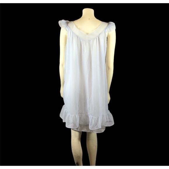Vintage Glen Abbey nightgown made in Ireland baby blue size small - Picture 9 of 12